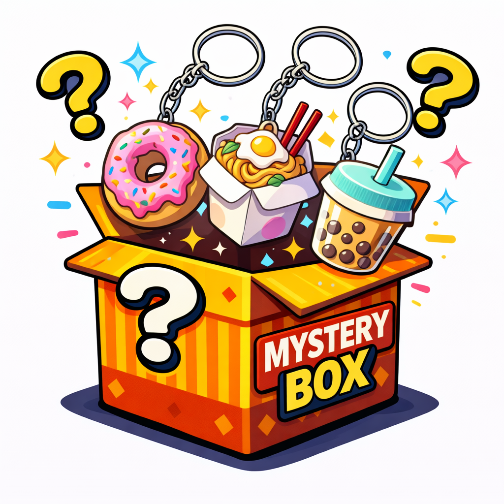Mystery food/drinks keychain