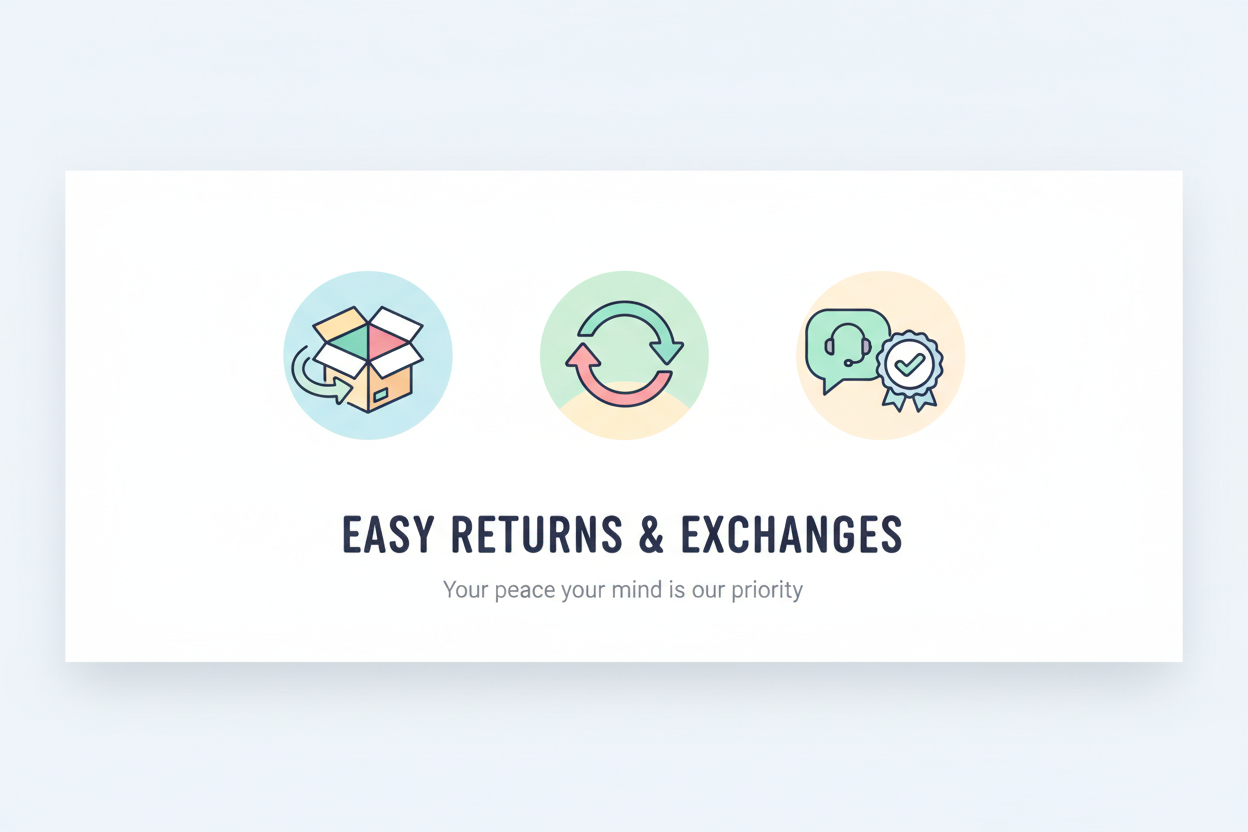 Return & Exchange Banner image, similar style with the image found in Shipping Information page please :)